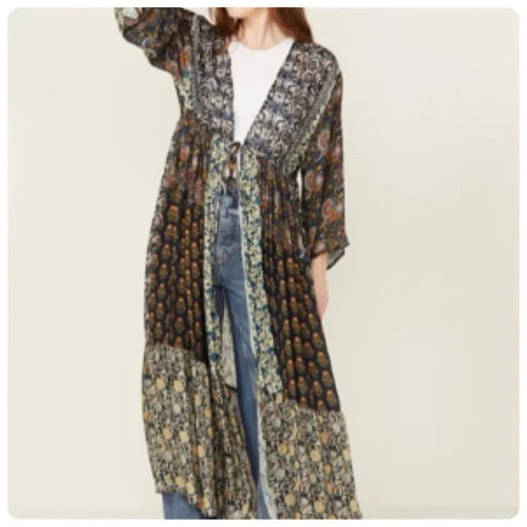 Free PEOPLE BOMBAY KIMONO ONE SIZE - Picture 9 of 16